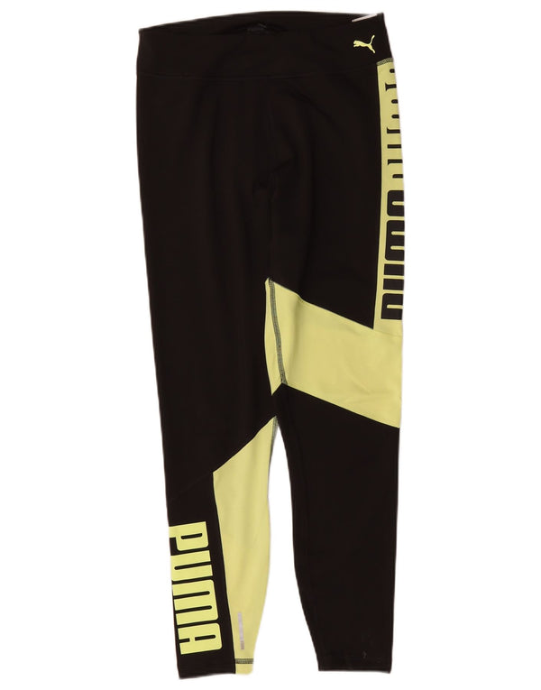 Puma Legging graphique pour femme UK 12 Nylon color block noir moyen