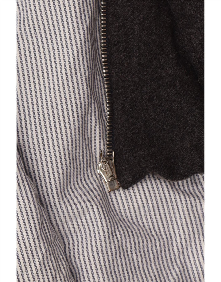 Moncler Veste matelassée à capuche pour homme Taille 3 Grand Gris Colorblock Designer