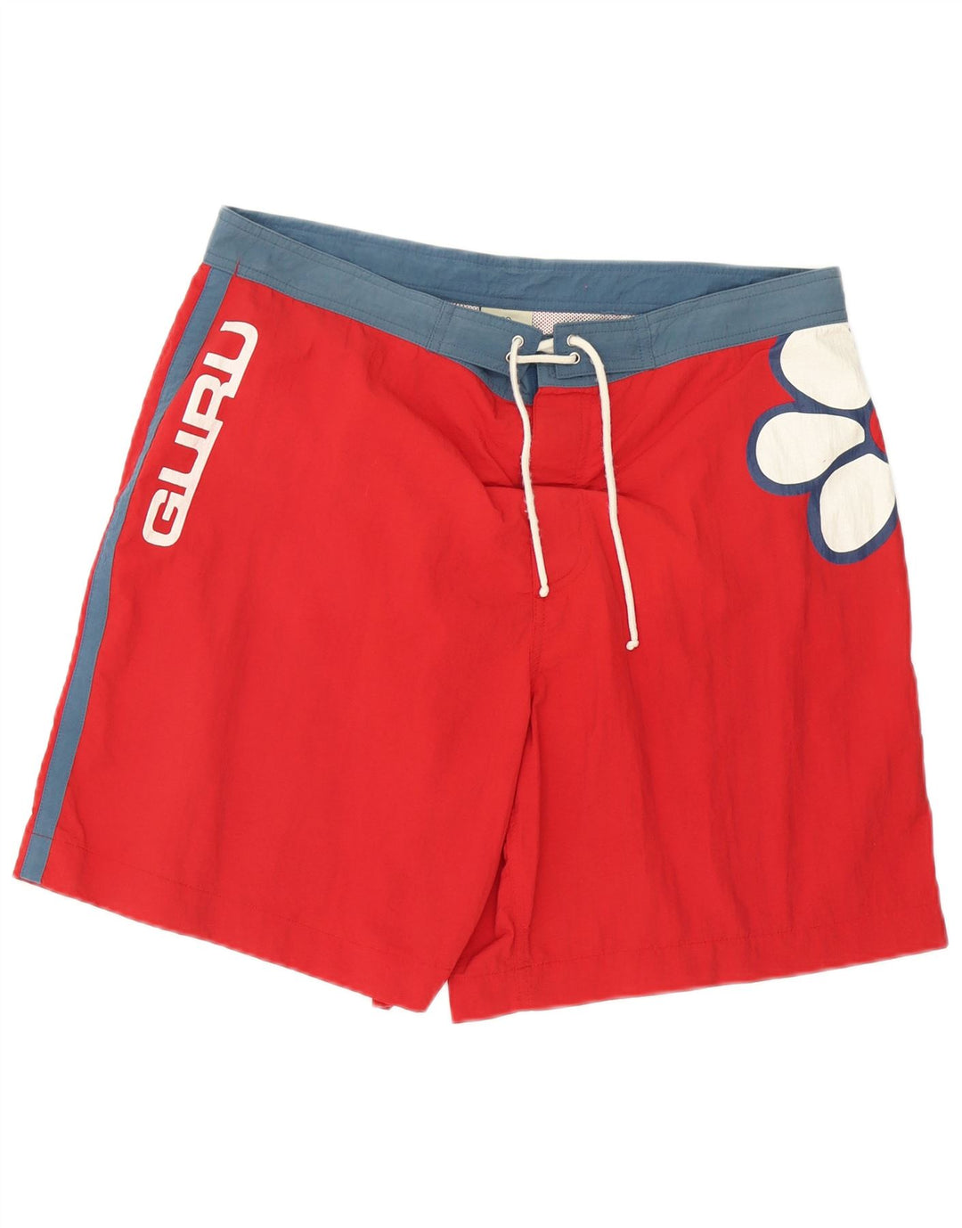 Guru Short de Bain Graphique Homme Large Rouge Colorblock