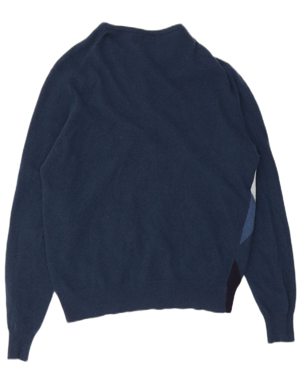 Pringle Cardigan pour femme UK 14 Bleu marine moyen Argyle/Diamant