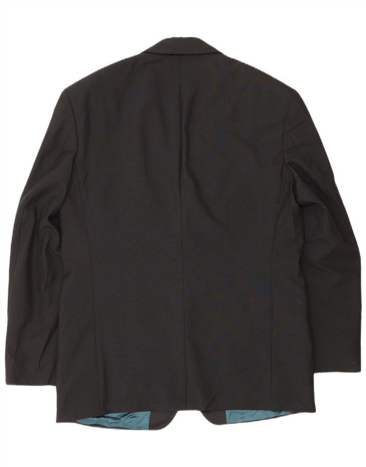 Marks & Spencer Veste blazer à 2 boutons pour homme UK 40 Large Noir Polyester