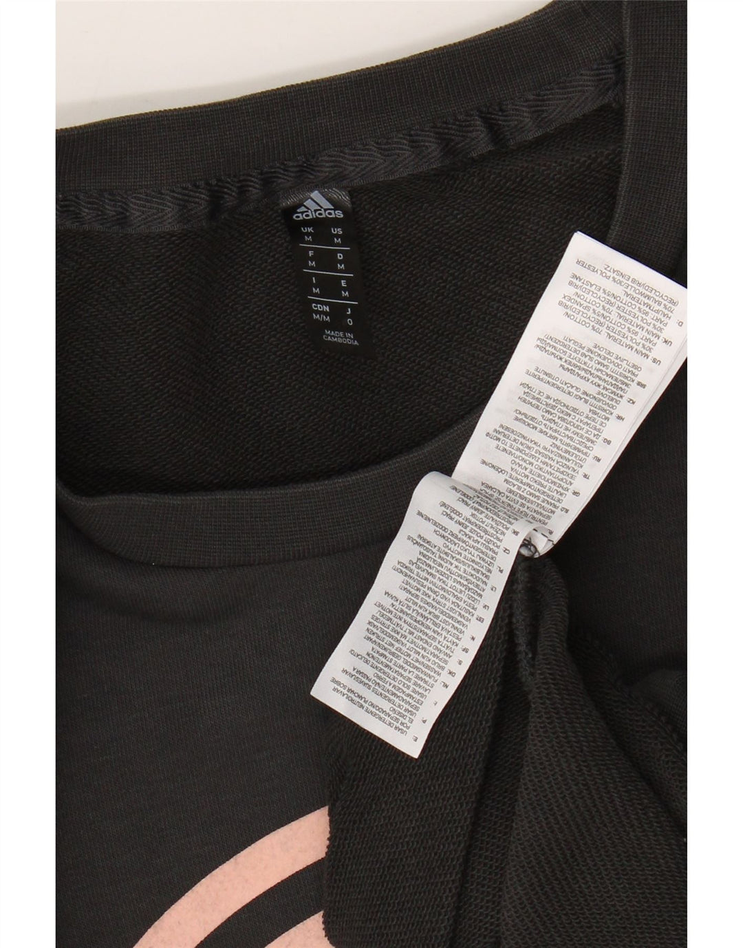 ADIDAS Sweat-Shirt Graphique Homme Gris Moyen Coton