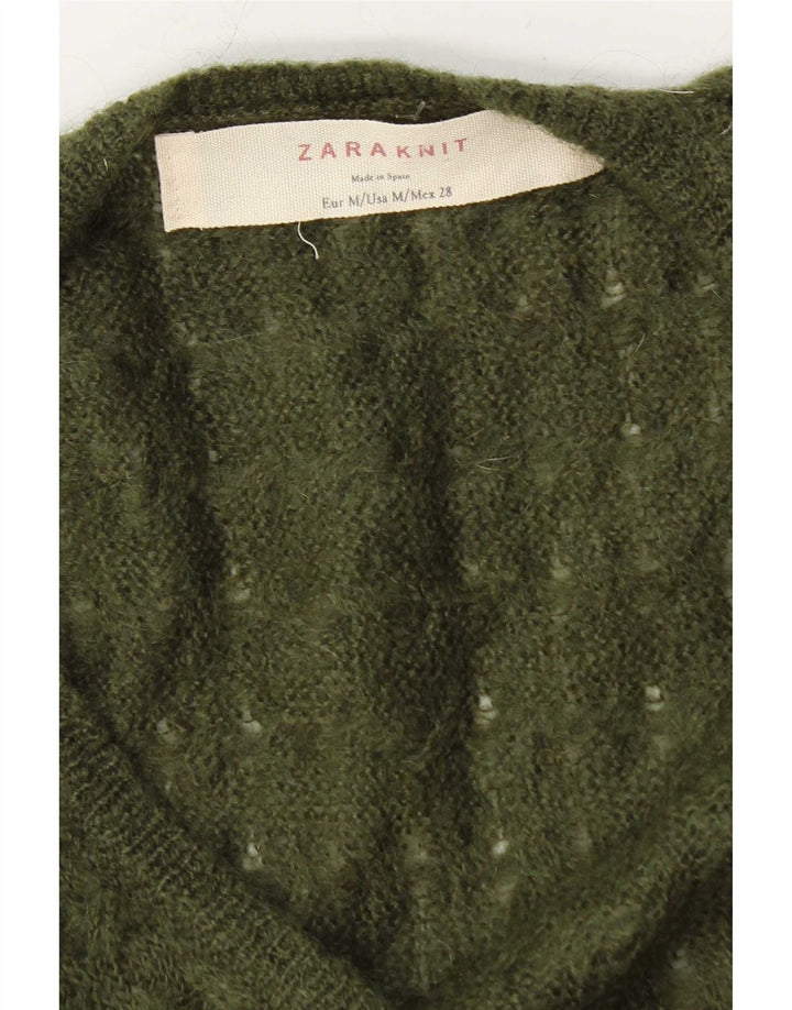 Zara Cardigan surdimensionné pour femme UK 14 Vert moyen