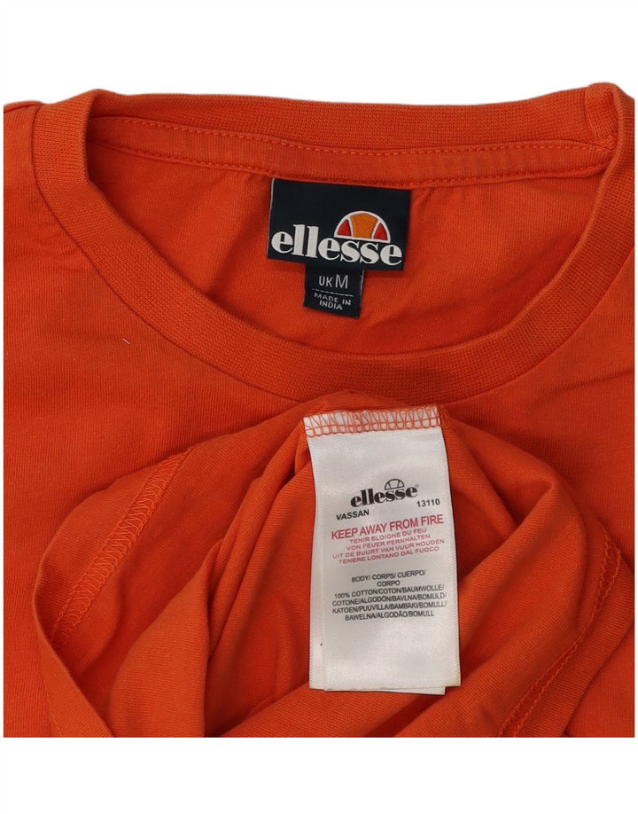 Ellesse T-Shirt Graphique Homme Orange Moyen Colourblock Coton