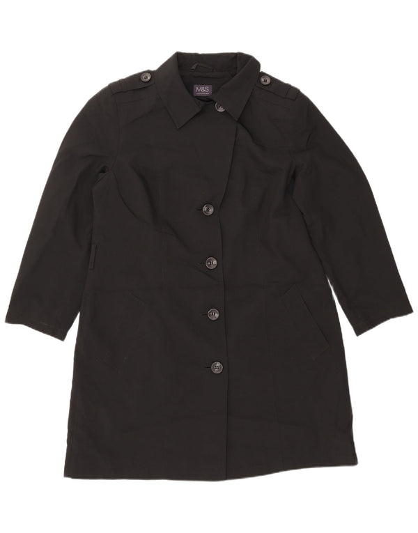 MARKS & SPENCER Trench-Coat Femme UK 44 Grand Noir Polyester