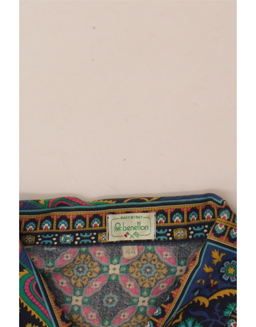BENETTON Femme Chemise Oversize IT 44 Medium Multicolore Patchwork