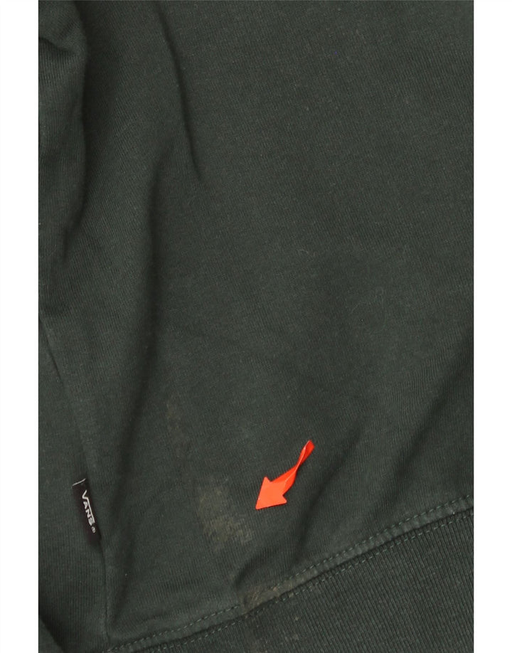 Vans Pull à capuche graphique XL en coton vert pour homme