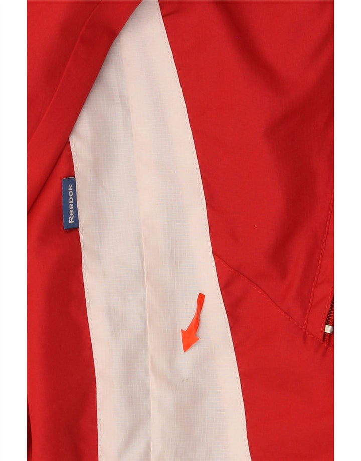 Reebok Veste de Pluie Homme UK 42 XL Rouge Colorblock Polyester