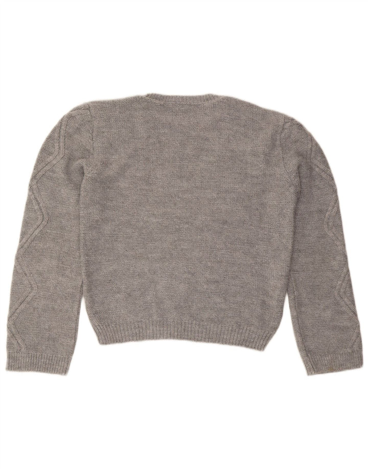 Lipsy Pull ras du cou pour femme UK 12 Gris moyen Acrylique