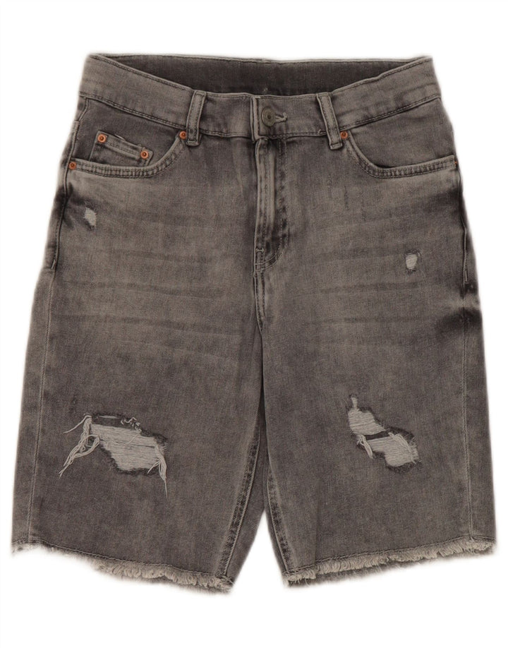 Zara Short en jean vieilli pour garçon 13-14 ans W26 Gris Polyester