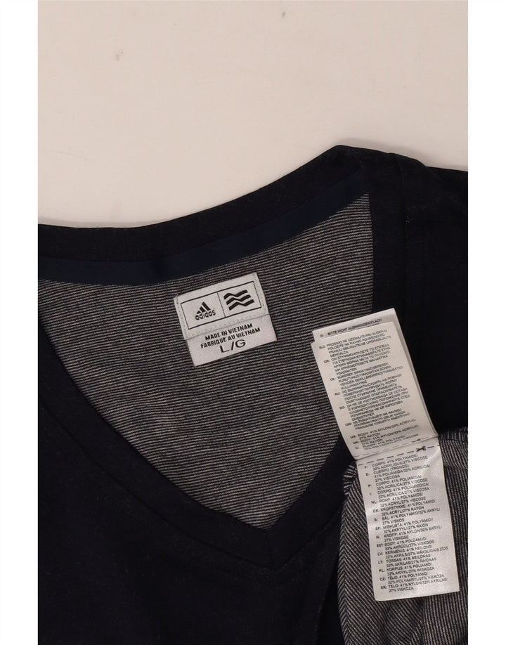 Adidas Débardeur pour homme en nylon bleu marine Taille L