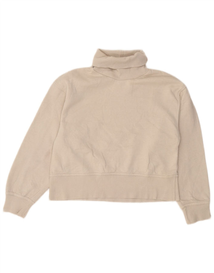 Zara Womens Crop Sweatshirt Jumper UK 10 Petit Blanc