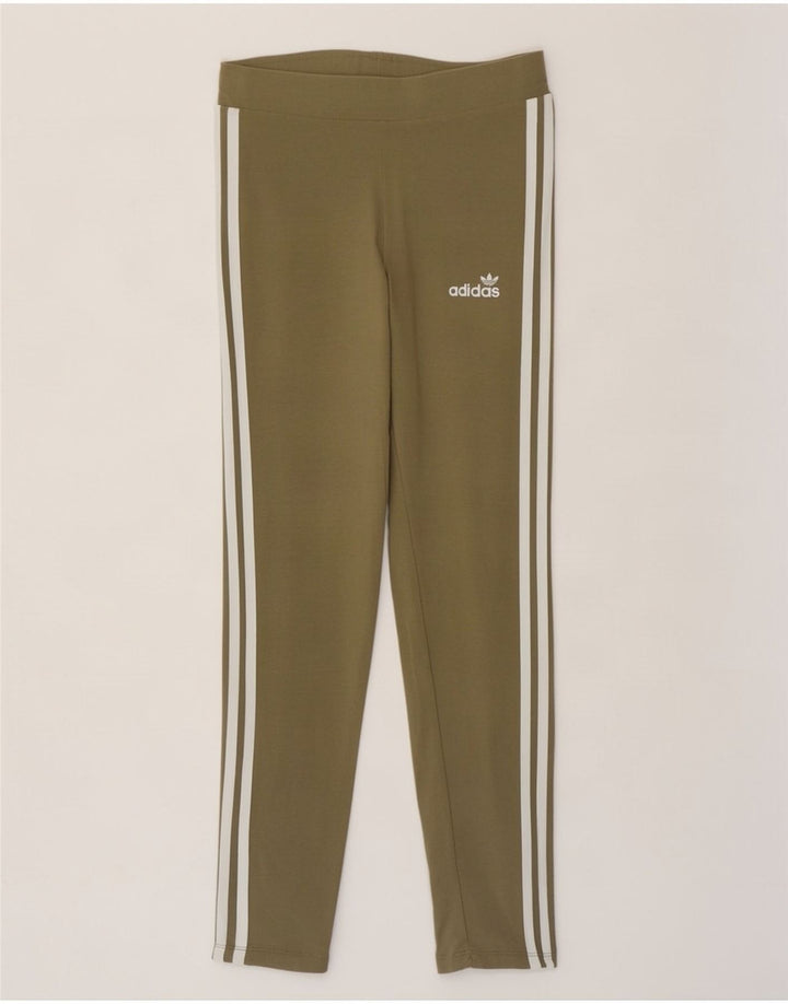 Adidas Leggings Femme UK 8 Petit Kaki Coton