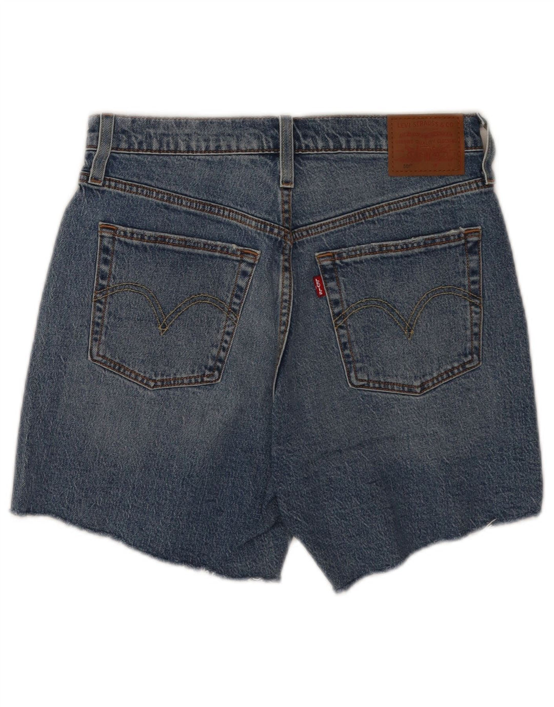 Levi's Short en Jean 501 Femme W28 Bleu Moyen Coton