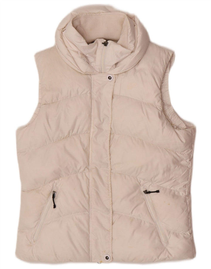 Nike Gilet rembourré à capuche pour femme UK 12/14 Polyester blanc moyen
