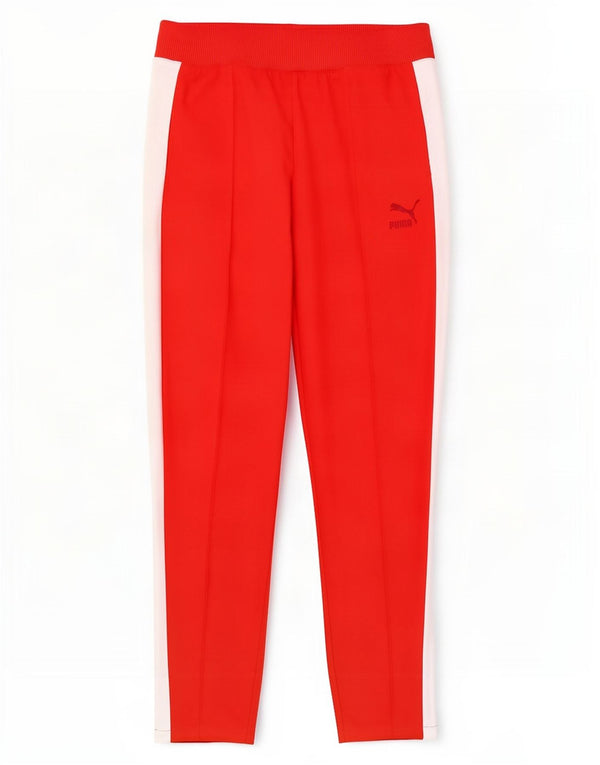 Puma Pantalon de survêtement pour femme UK 12 Polyester color block rouge moyen