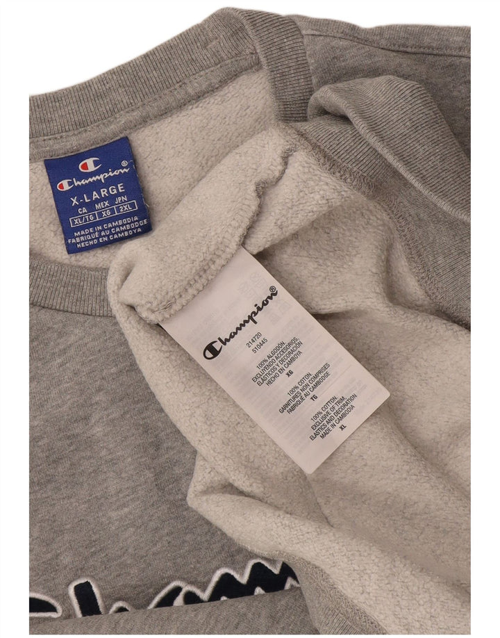 Champion Sweat-Shirt Graphique Homme XL Gris Coton