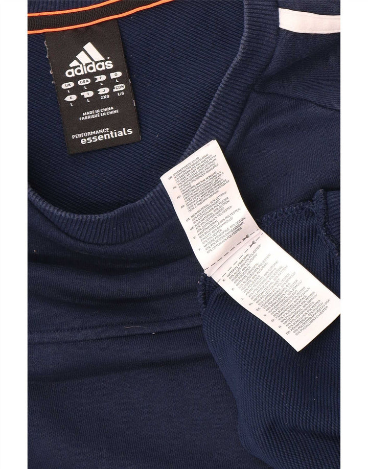 Adidas Climalite Sweatshirt Jumper Grand Bleu Marine Coton