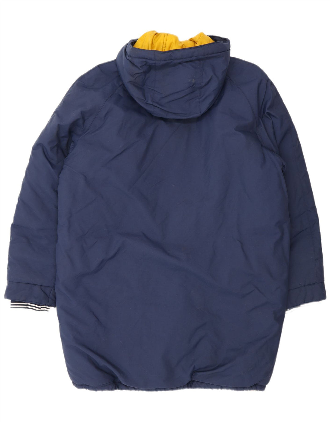 Adidas Manteau rembourré à capuche pour homme UK 40 Large Bleu marine Polyester