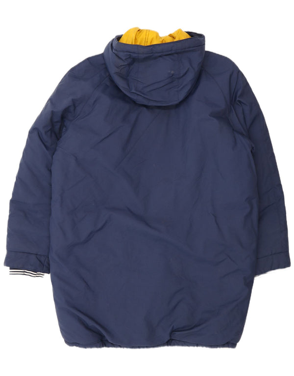 Adidas Manteau rembourré à capuche pour homme UK 40 Large Bleu marine Polyester