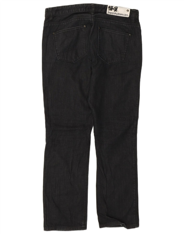 Superdry Jean droit W30 L28 gris coton homme