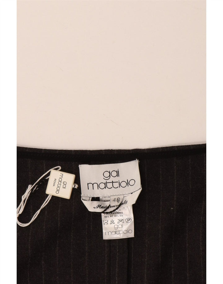 GAI MATTIOLO Chemisier court sans manches pour femme IT 48 XL Gris à fines rayures