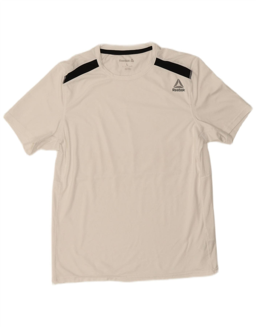Reebok T-Shirt Homme Haut Large Blanc Colorblock Polyester