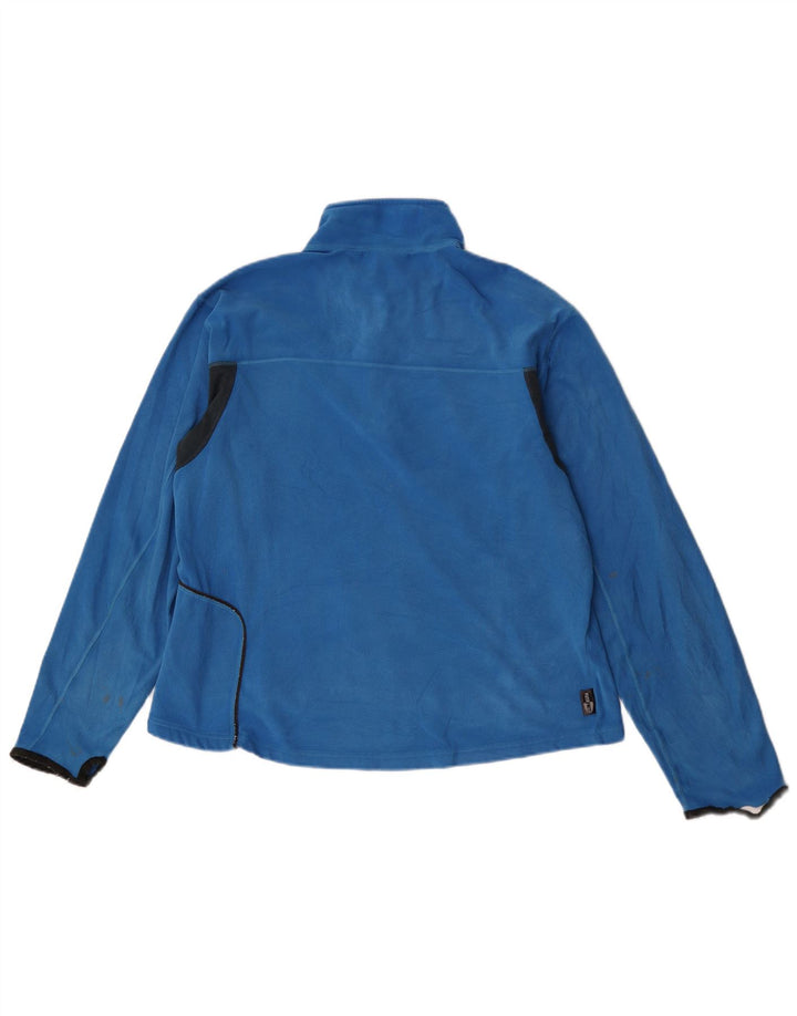 Adidas Femme Coupe ample Col zippé Haut à manches longues Bleu moyen Polyester