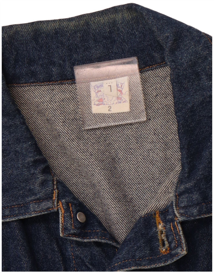 VINTAGE Veste en denim homme UK 40 Grand coton bleu