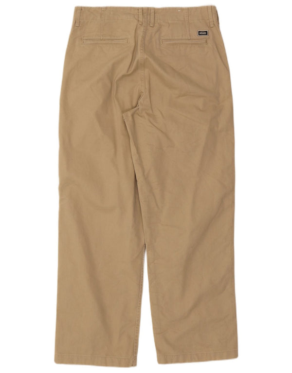 Zara Pantalon chino coupe ample pour homme EU 40 Medium W31 L29 Coton beige