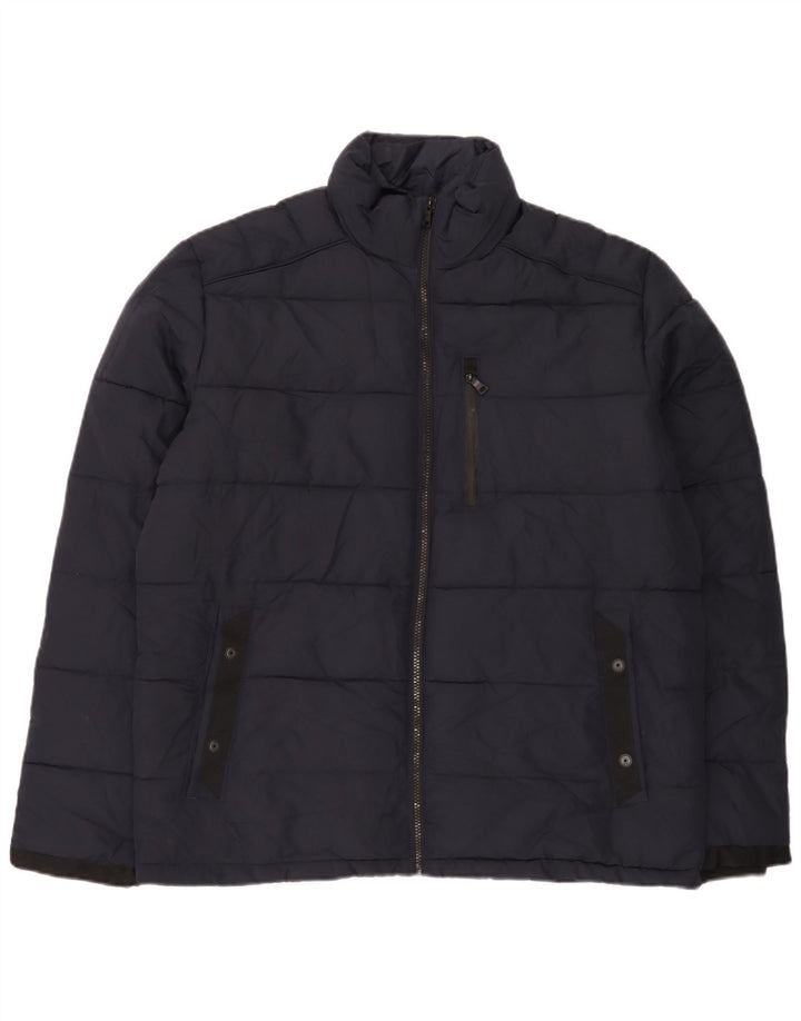 Marks & Spencer Veste matelassée pour homme UK 40 Large Bleu Marine Polyester