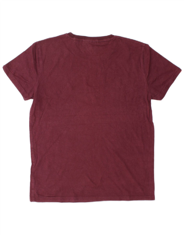 Superdry T-Shirt Homme Coton Bordeaux Moyen
