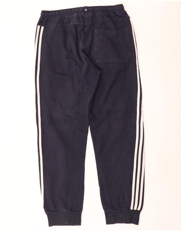 Adidas Pantalon de survêtement pour homme UK 40/42 Bleu marine moyen Coton