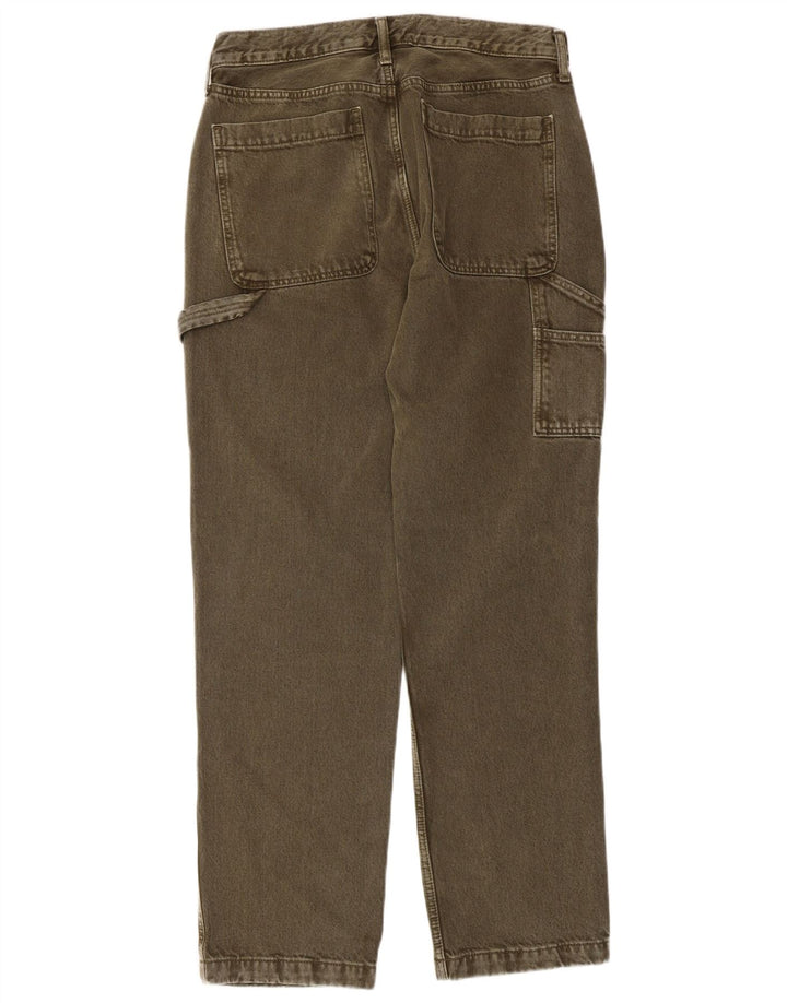 ABERCROMBIE & FITCH Pantalon cargo coupe ample pour homme W32 L32 Kaki années 90