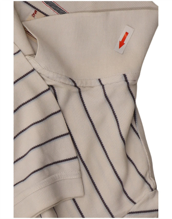 TOMMY HILFIGER Polo Classique Homme Grand Coton Rayé Blanc