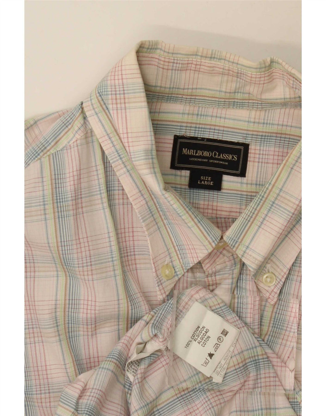 Marlboro Classics Chemise Homme Grand Carreau Multicolore Coton
