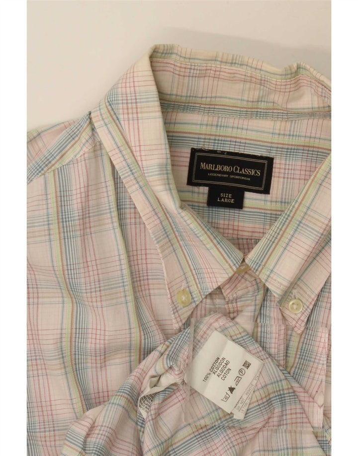 Marlboro Classics Chemise Homme Grand Carreau Multicolore Coton