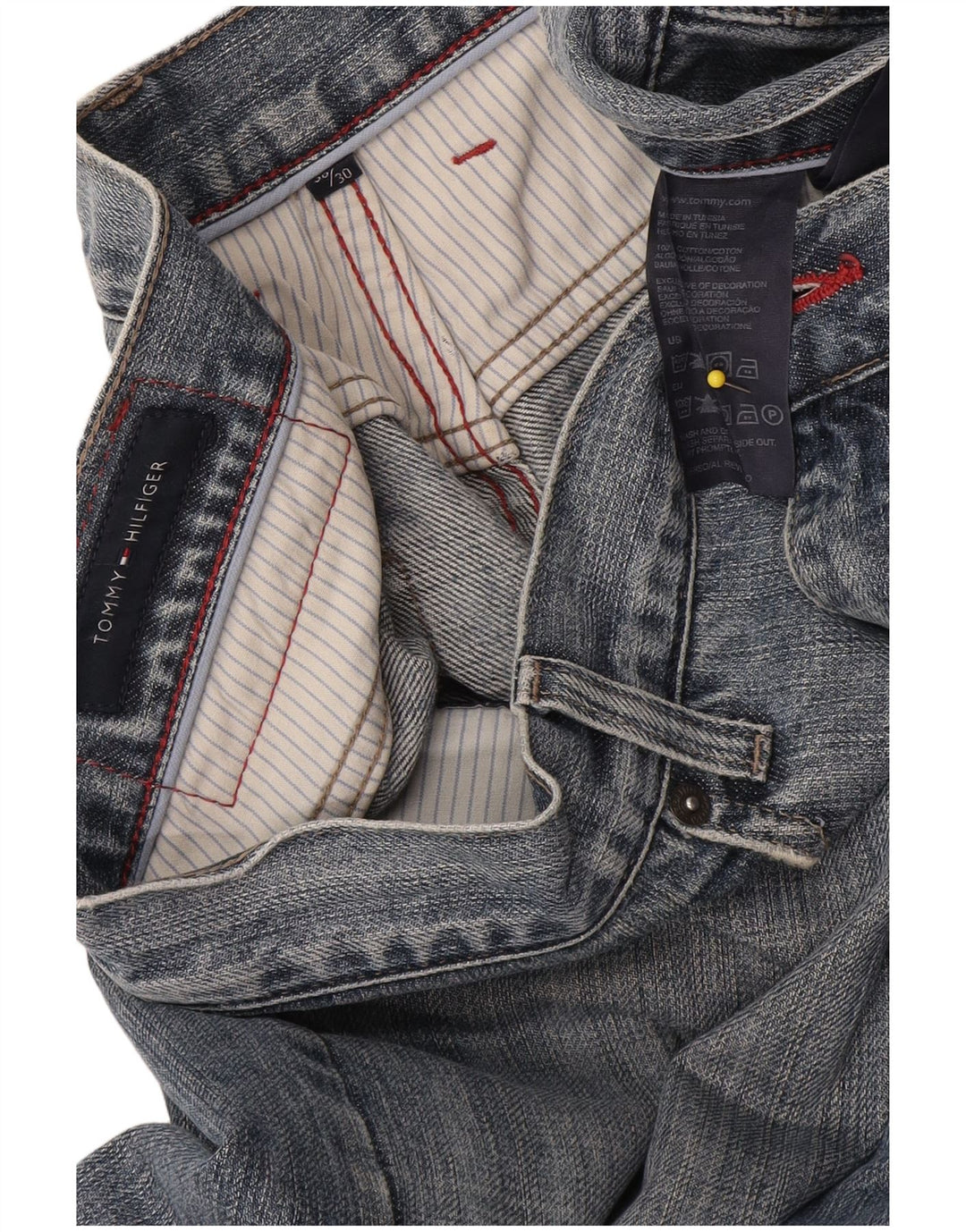 Tommy Hilfiger Jean droit homme W38 L30 bleu coton
