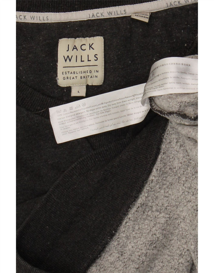 JACK WILLS Sweat-Shirt Homme Grand Gris Coton