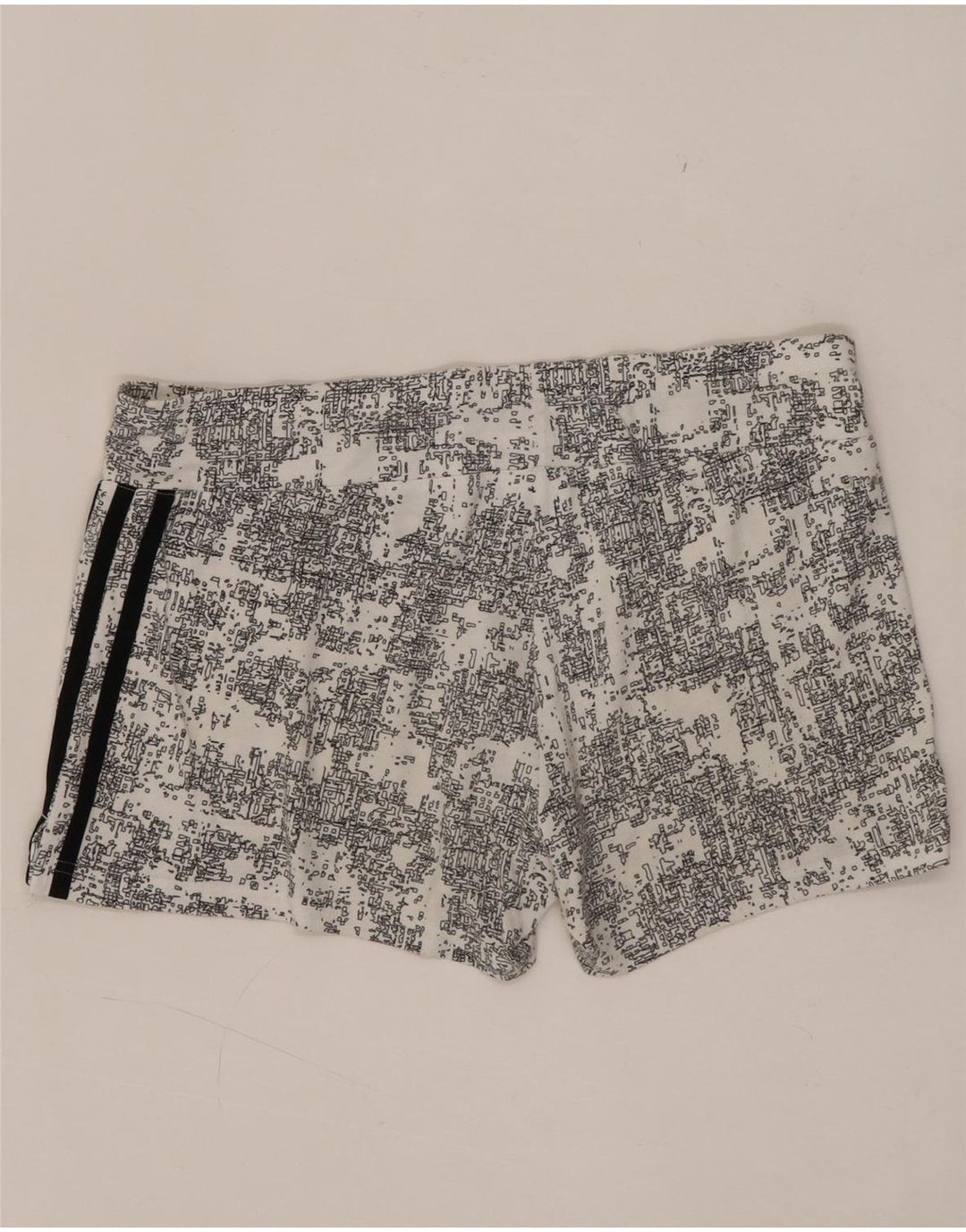 Adidas Climalite Short de sport à motif abstrait pour femme UK 12/14 Blanc moyen