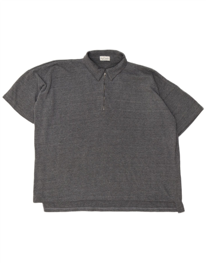 Paul Smith Polo à col zippé pour homme 2XL Gris Polyester