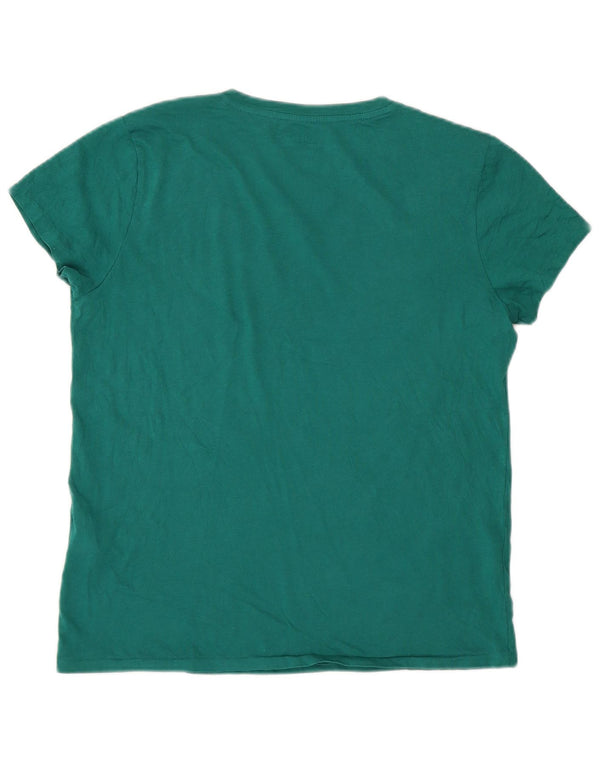 Polo Ralph Lauren Womens T-Shirt Top UK 12 Medium Green Cotton
