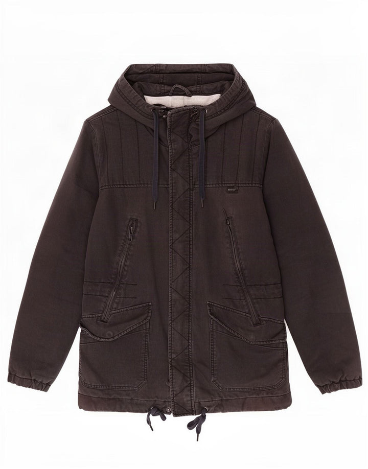 Diesel Parka à capuche pour homme UK 40 Large Noir