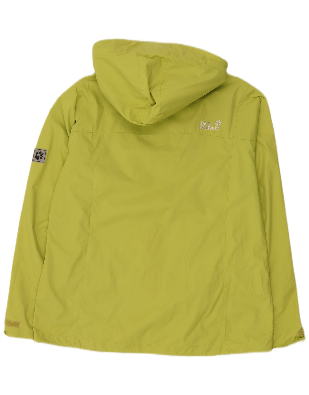JACK WOLFSKIN Veste de pluie à capuche surdimensionnée pour femme UK 16 Large Vert