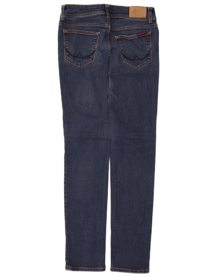 Superdry Jean Slim Cigarette Femme W28 L32 Bleu Marine Coton