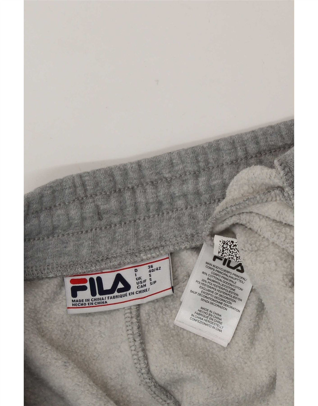 Fila Pantalon de survêtement pour homme en coton gris Small