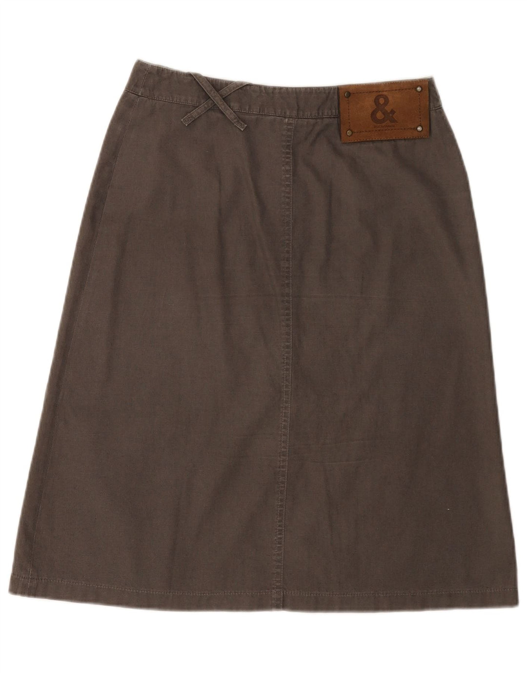 Dolce & Gabbana Jupe trapèze IT 42 Medium W28 en coton kaki pour femme