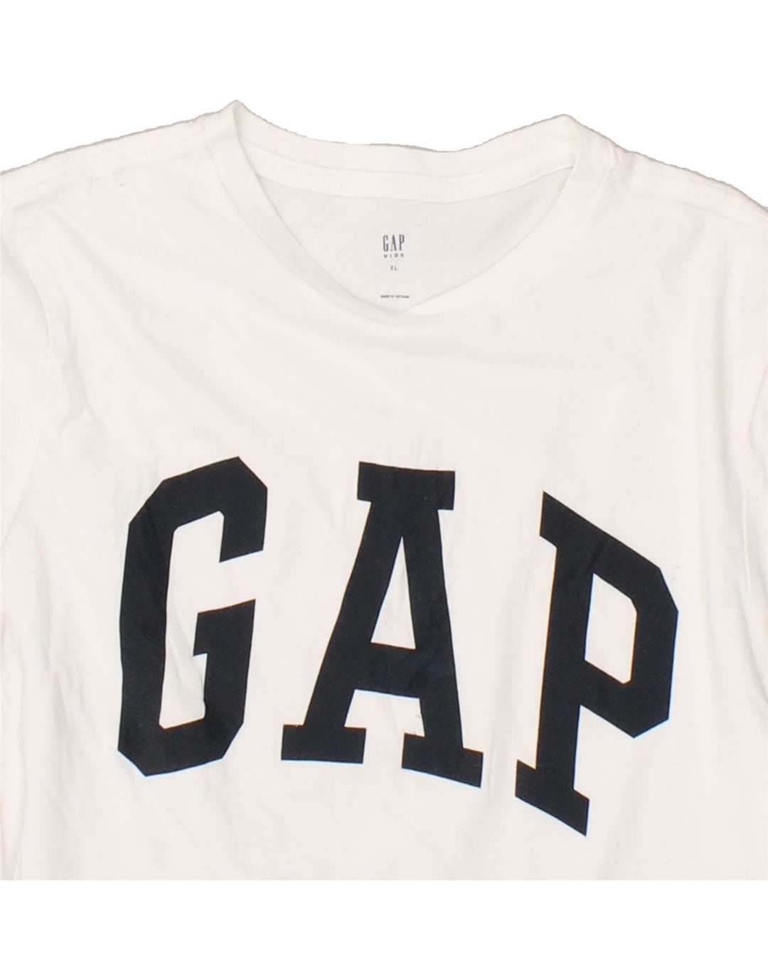 GAP Boys Graphic Top Long Sleeve 10-11 Years XL White Vintage Gap and Second-Hand Gap from Messina Hembry 