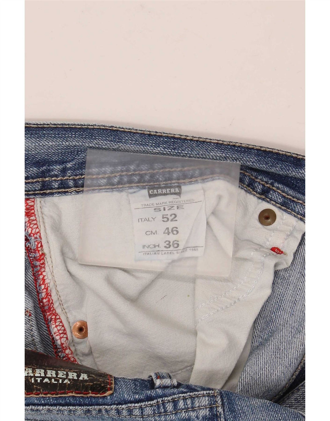 Carrera Jean Droit W36 L30 Bleu Coton Homme