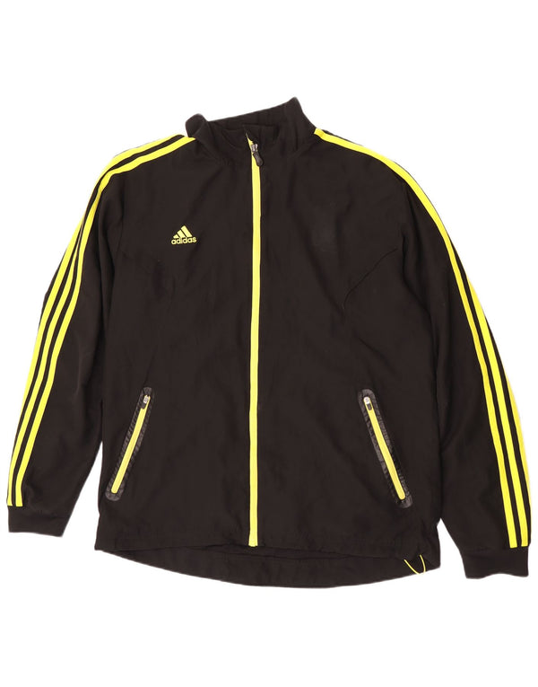 Adidas Climalite Survêtement Top Veste UK 44/46 Large Noir Polyester